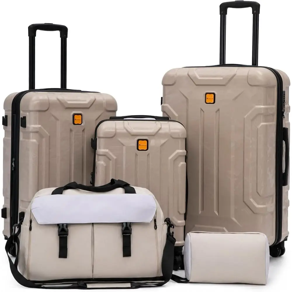 Expandable Hard Shell Luggage Set - مجموعة حقائب سفر صلبة من 5
