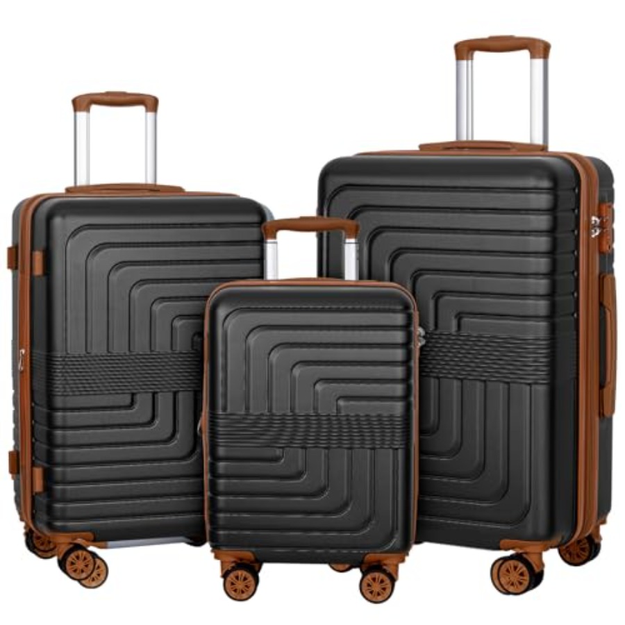 Expandable Hard Shell Luggage Set - مجموعة حقائب سفر قابلة للتوسيع من