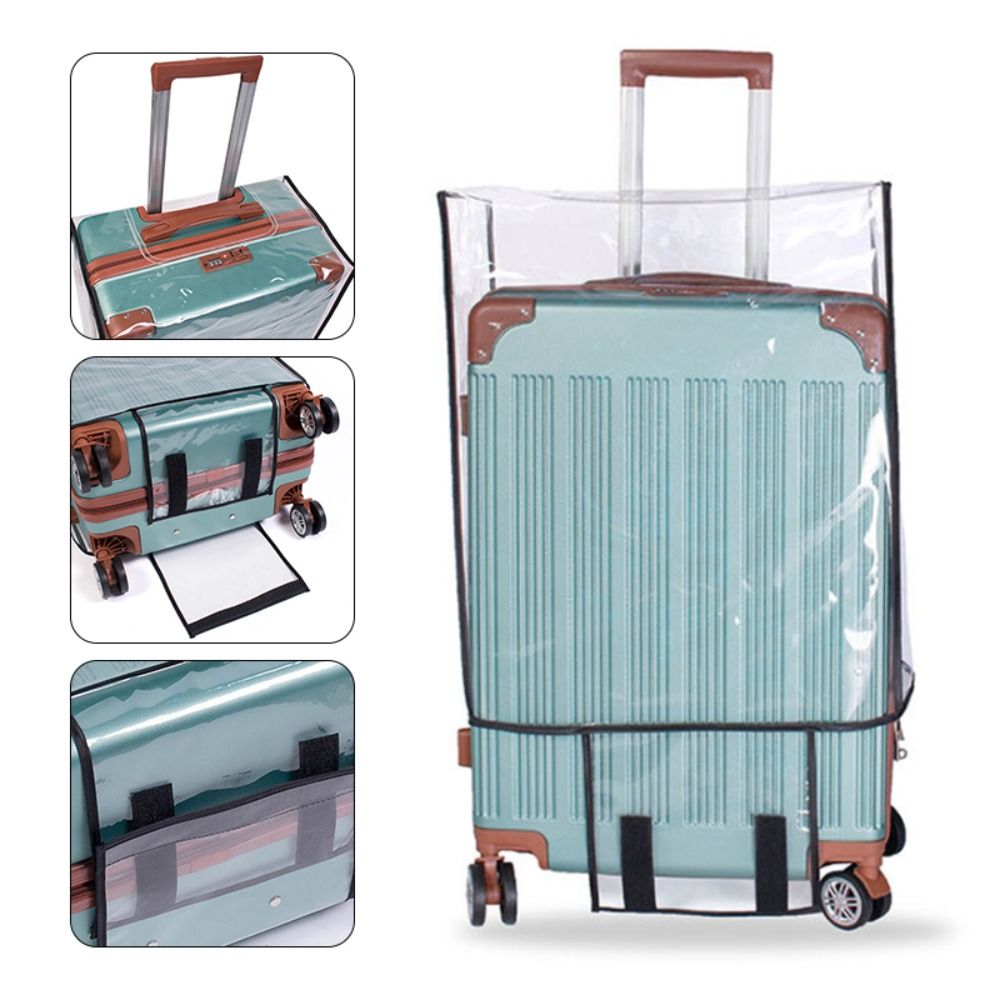Luggage Protective Cover Transparent - شفاف بولي كلوريد الفينيل مقاوم للماء