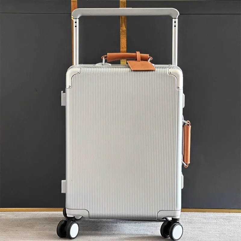 Aluminum Frame Carry On Luggage - حقيبة سفر بمقبض عريض للرجال والنساء