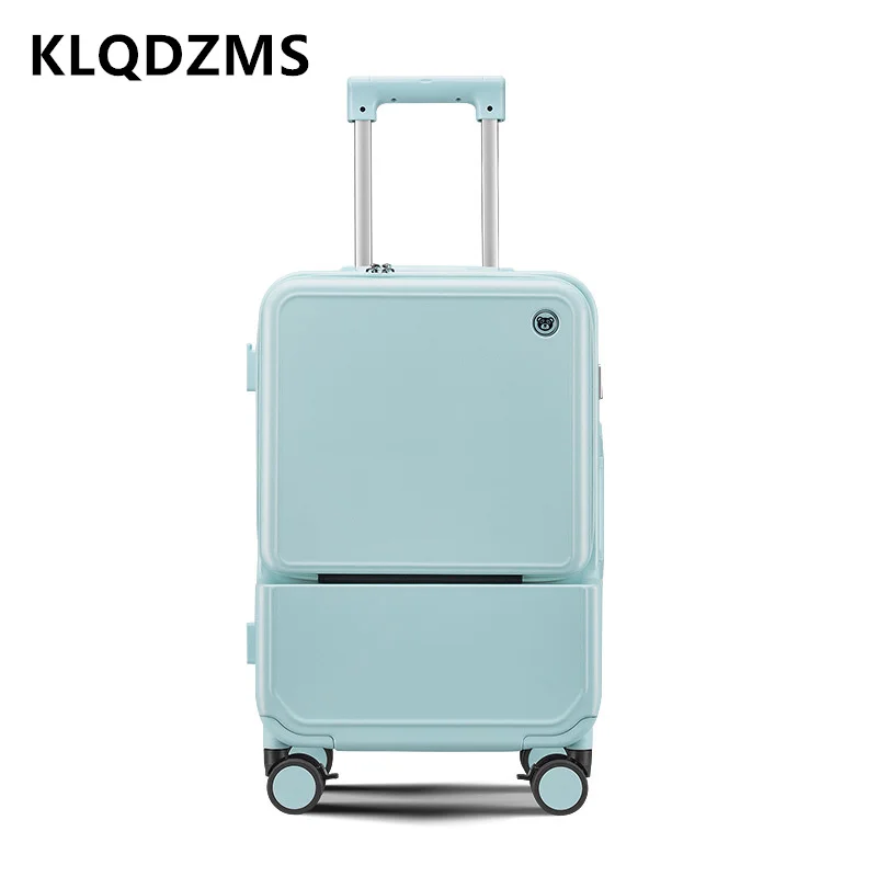 KLQDZMS الألومنيوم الإطار حقيب - مراجعة Front Opening Laptop Luggage 24 Inch وسعره