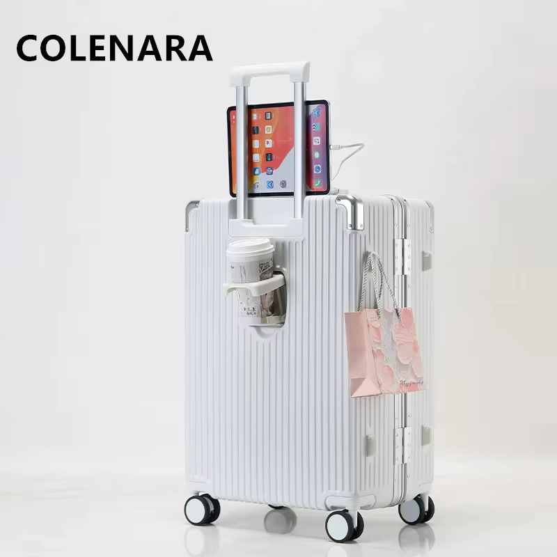 حقيبة سفر COLENARA مقاس 20 و24 - مراجعة Front Opening Laptop Luggage 24 Inch وسعره