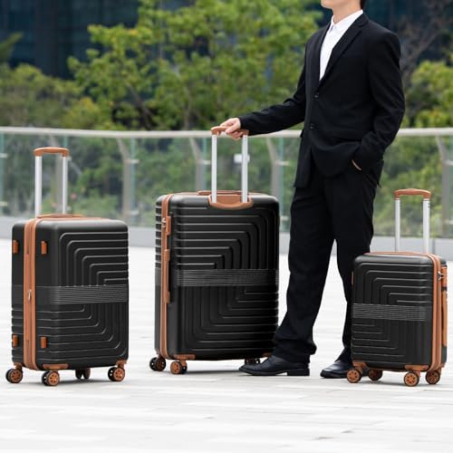 مجموعة حقائب سفر قابلة للتوسيع - مراجعة Expandable Hard Shell Luggage Set وسعره