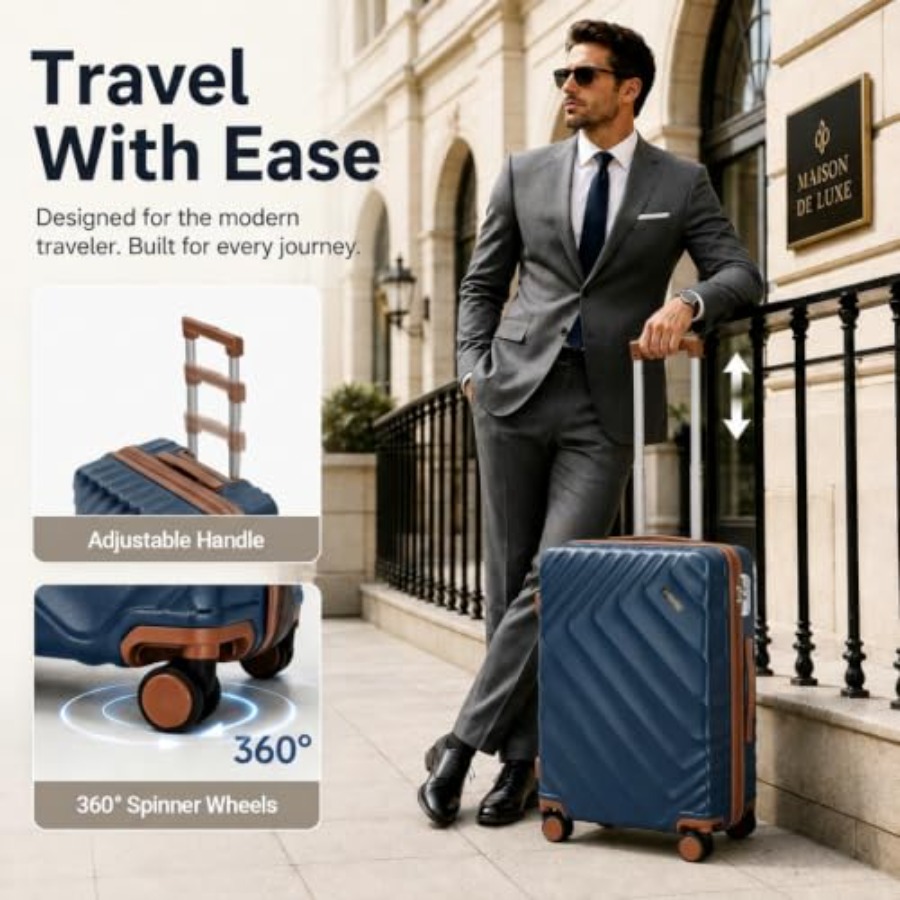 مجموعة حقائب سفر قابلة للتوسيع - مراجعة Expandable Hard Shell Luggage Set وسعره
