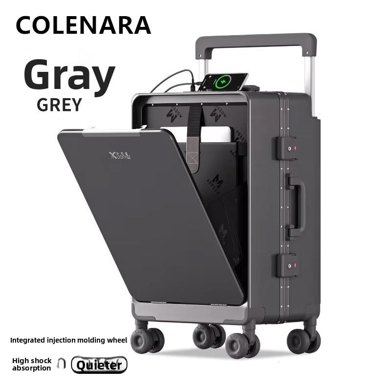 حقيبة سفر COLENARA من ABS+PC م - مراجعة Front Opening Laptop Luggage 24 Inch وسعره
