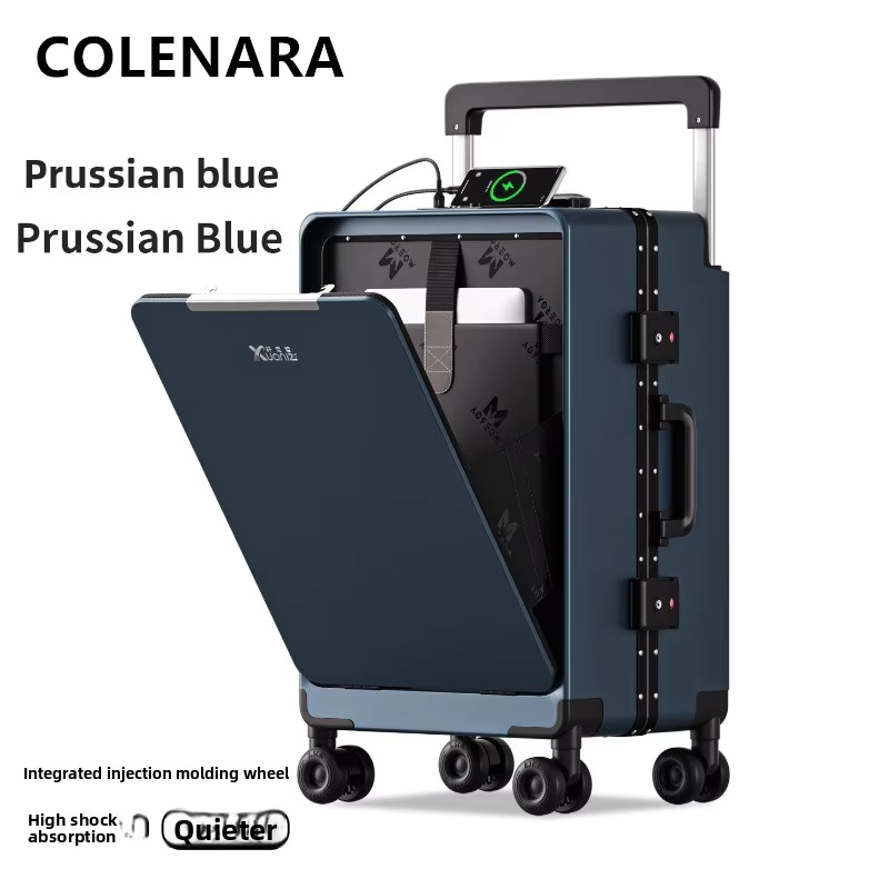 حقيبة سفر COLENARA من ABS+PC م - مراجعة Front Opening Laptop Luggage 24 Inch وسعره