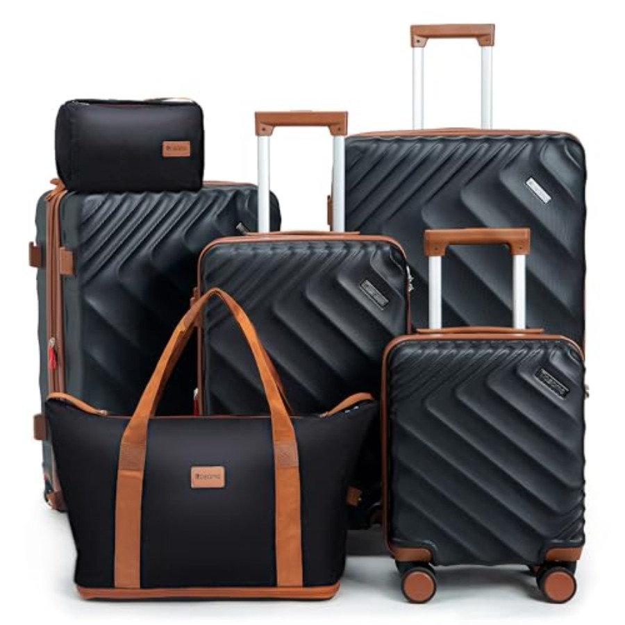 مجموعة حقائب سفر قابلة للتوسيع - مراجعة Expandable Hard Shell Luggage Set وسعره