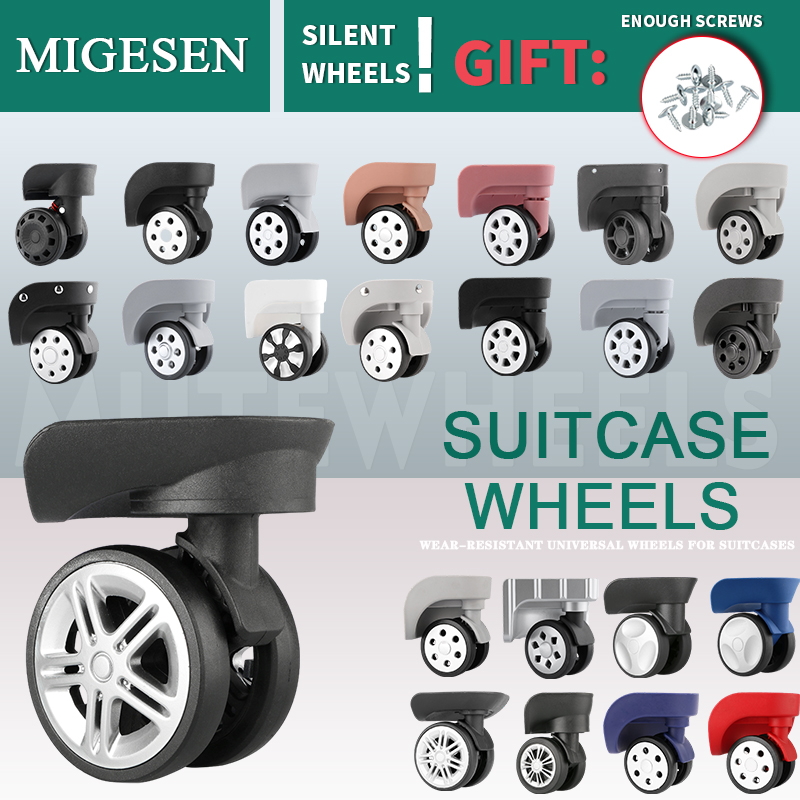 1 زوج من العالمي الأمتعة عجلة  - مراجعة Silent Replacement Luggage Wheels وسعره