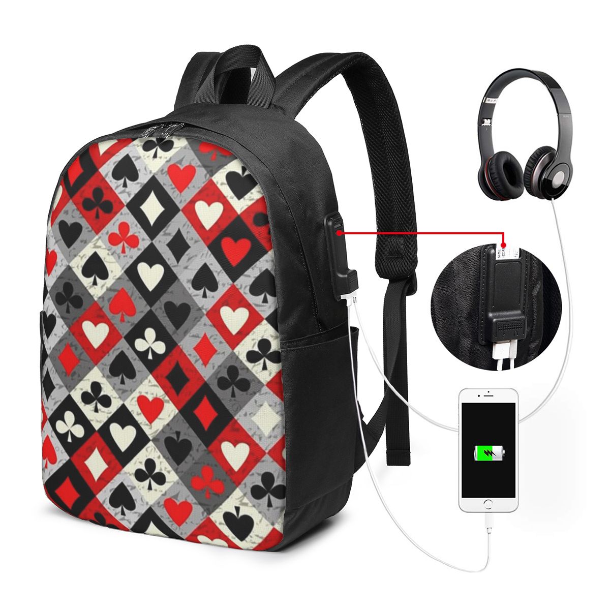 حقيبة ظهر مطبوعة بتصميم أوراق  - مراجعة Travel Bags وسعره