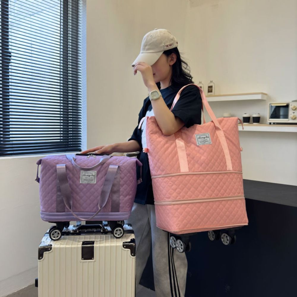 جديد أكسفورد القماش واق من الم - مراجعة Foldable Rolling Luggage Bag وسعره