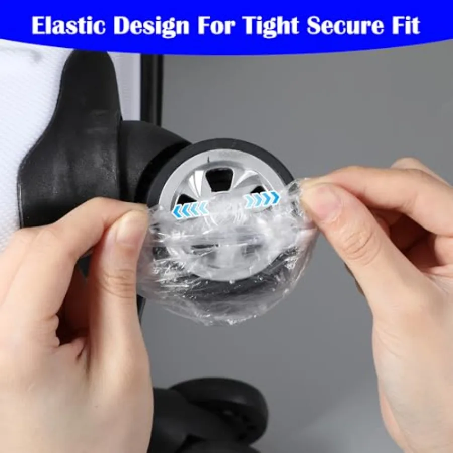 100 قطعة من أغطية عجلات الحقائ - مراجعة Waterproof Suitcase Cover Protector وسعره