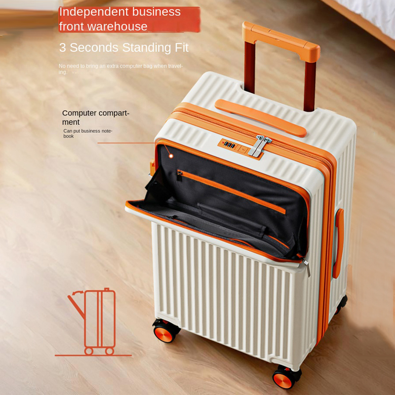 حقيبة سفر أنيقة مقاس 20 24 بوص - مراجعة Front Opening Laptop Luggage 24 Inch وسعره