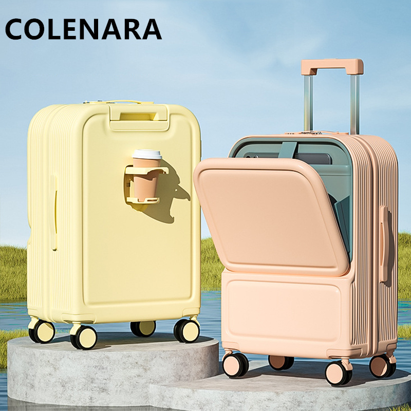 COLENARA ABS + PC حقيبة الجبهة - مراجعة Front Opening Laptop Luggage 24 Inch وسعره