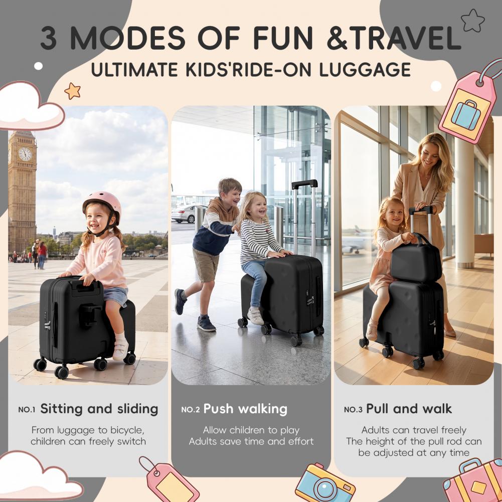 سكوتر ممتع للأطفال، مقاس 20 بو - مراجعة Kids Ride On Suitcase Scooter وسعره