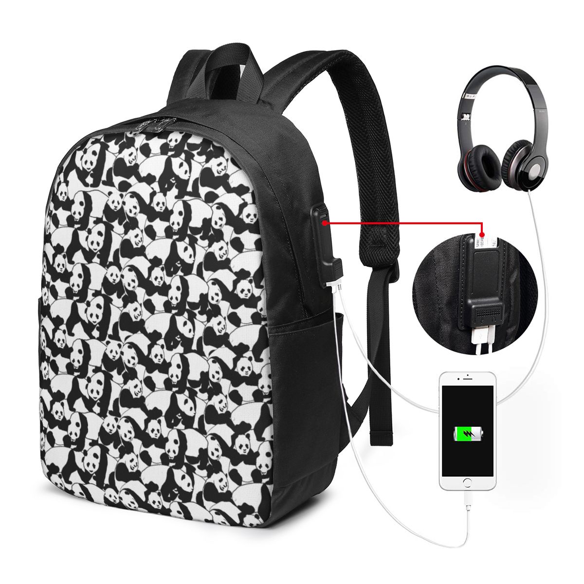 حقيبة ظهر بنمط الباندا، حقيبة  - مراجعة Backpacks وسعره