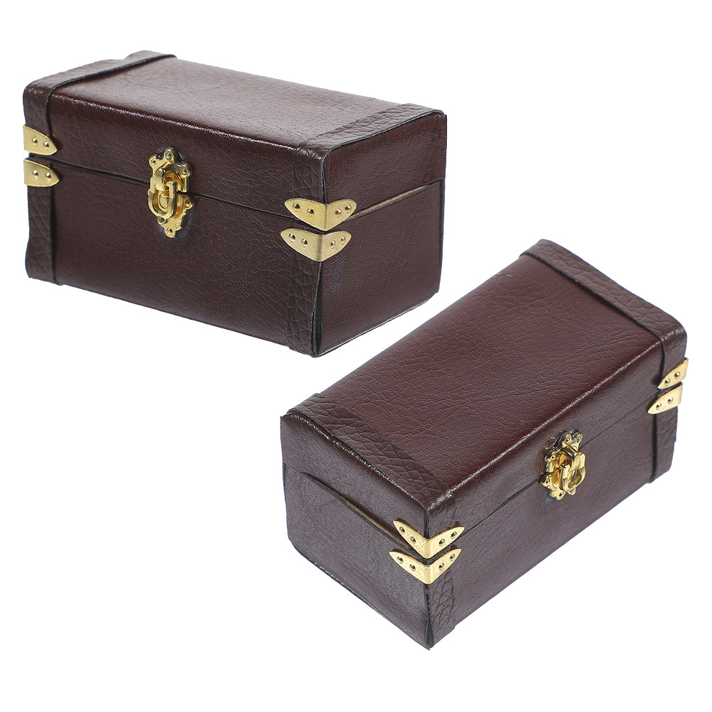 قطعتان من حقائب السفر المصغرة  - مراجعة Retro Vintage Trunk Suitcase وسعره