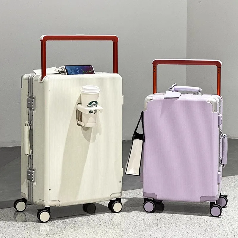 حقيبة سفر بمقبض عريض للرجال وا - مراجعة Aluminum Frame Carry On Luggage وسعره